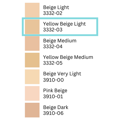 FANCL Powder Foundation Bright Up UV (refill) product image picture. Color images for each color part number (Yellow Beige Light 3332-03)